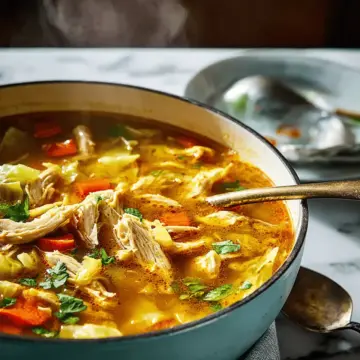 Curried Chicken & Cabbage Soup