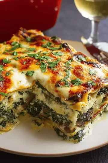 Ultra-Creamy Spinach and Mushroom Lasagna Recipe