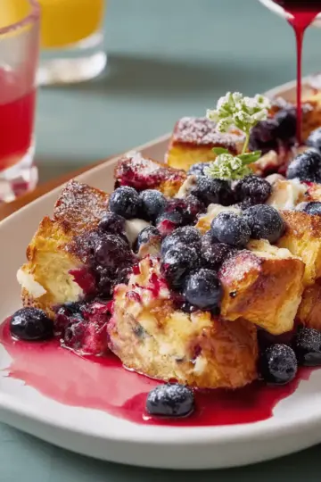 Overnight Blueberry French Toast