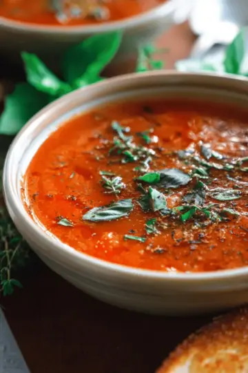 Roasted Tomato Basil Soup