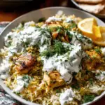 Dump-and-Bake Chicken Tzatziki with Rice