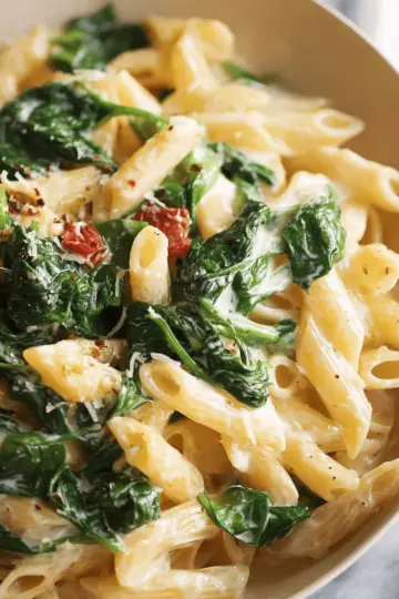 Pasta with Spinach, easy & quick!