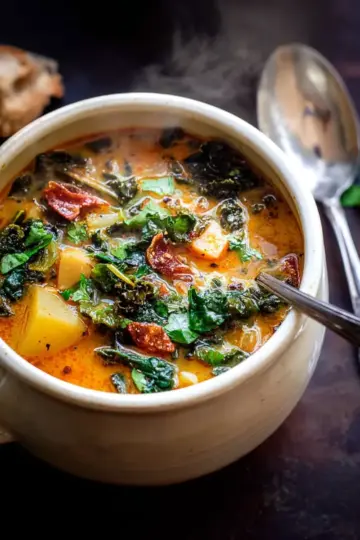 Smoky Potato and Kale Soup.
