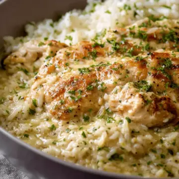 Creamy Parmesan One Pot Chicken and Rice