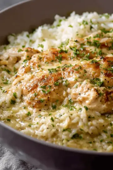 Creamy Parmesan One Pot Chicken and Rice