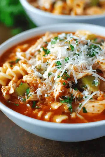 Crockpot Chicken Parmesan Soup (Slow Cooker)