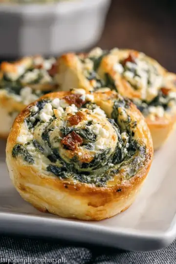Spinach Feta Pinwheels