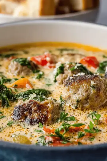 Creamy Italian Meatball Soup