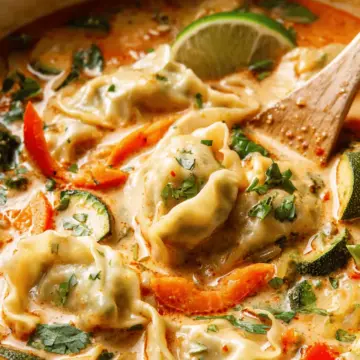 Red Curry Dumpling Soup