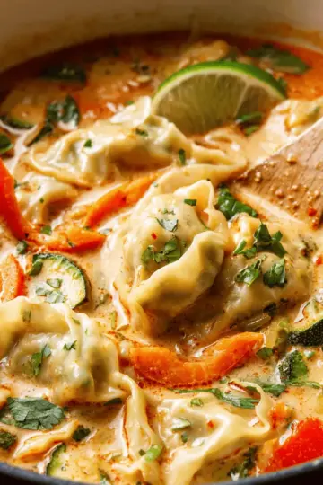 Red Curry Dumpling Soup