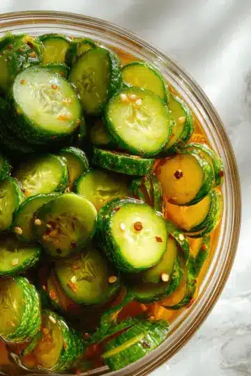 Sweet & Sour Asian Pickled Cucumbers