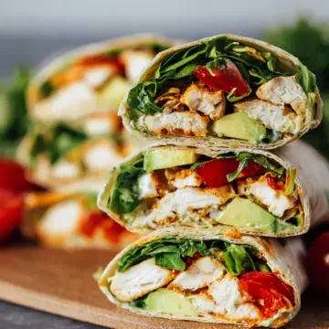 Healthy Chicken Avocado Wraps