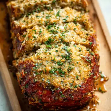 Garlic Parmesan Chicken Meatloaf