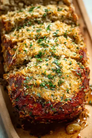 Garlic Parmesan Chicken Meatloaf
