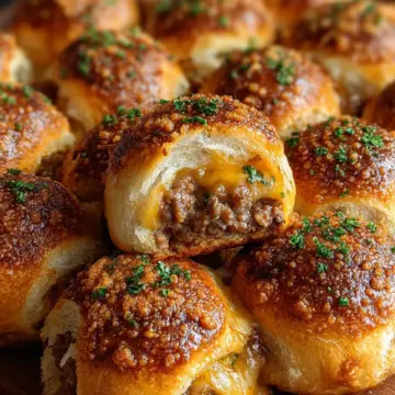 Garlic Parmesan Cheeseburger Bombs