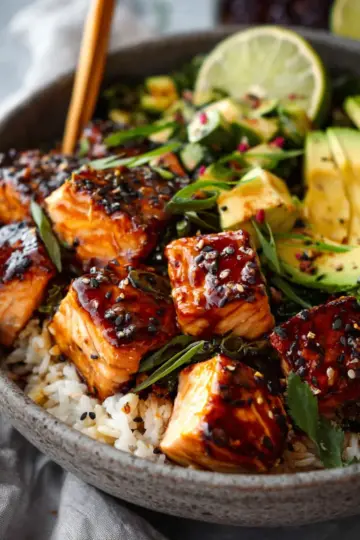Honey Glazed Salmon Bowl Recipe