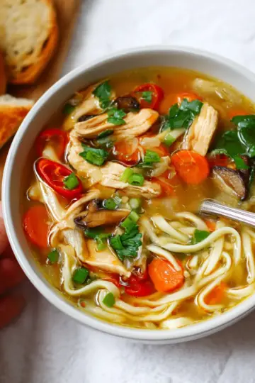 Ginger Chicken Noodle Soup (Gluten Free!)