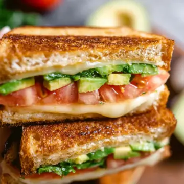 Avocado Tomato Grilled Cheese Sandwich
