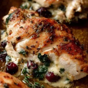 Cranberry and Brie Stuffed Chicken