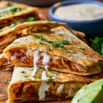 Hot Honey Crispy Chicken Sheetpan Quesadillas