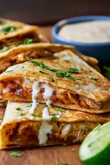 Hot Honey Crispy Chicken Sheetpan Quesadillas