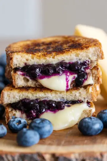 Gruyere Grilled Cheese with Blueberries Recipe