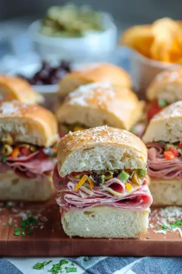 Mini Muffuletta Sandwiches