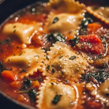 Tuscan Ravioli Soup