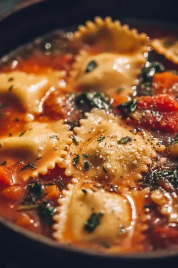 Tuscan Ravioli Soup