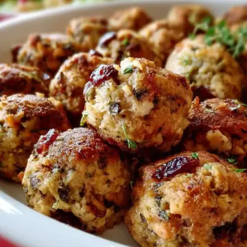 Delicious Christmas turkey stuffing balls
