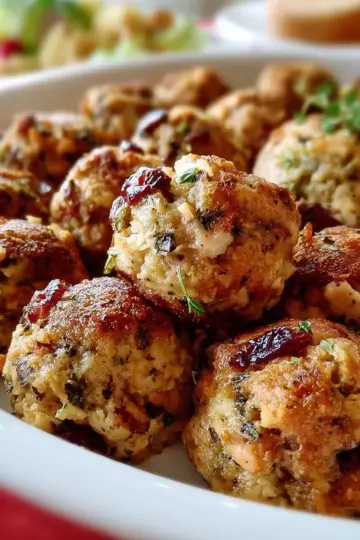 Delicious Christmas turkey stuffing balls
