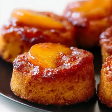 Mini Peach Upside Down Cakes