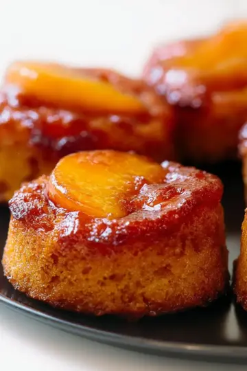 Mini Peach Upside Down Cakes