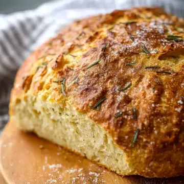 No-Knead Rosemary Sea Salt Bread