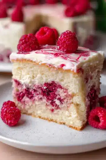 White Chocolate Raspberry Cake
