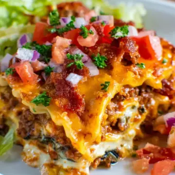 Bacon Cheeseburger Lasagna