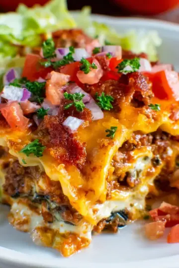 Bacon Cheeseburger Lasagna