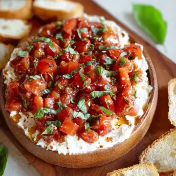 Cold Bruschetta Dip with Crème Fraîche