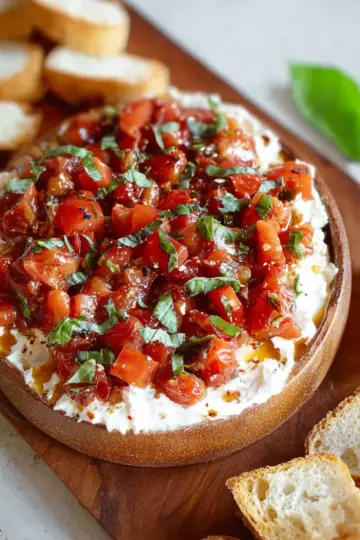 Cold Bruschetta Dip with Crème Fraîche