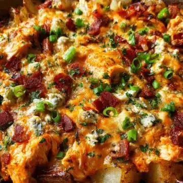 Buffalo Chicken and Roasted Potato Casserole