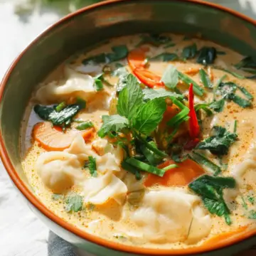 Thai Coconut Potsticker Soup