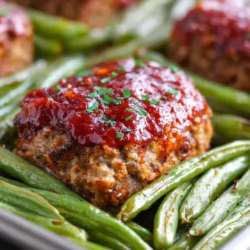 Sheet Pan Meatloaf and Green Beans Recipe