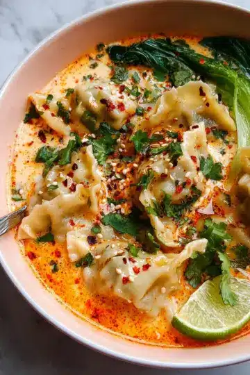 Coconut Curry Dumpling Soup