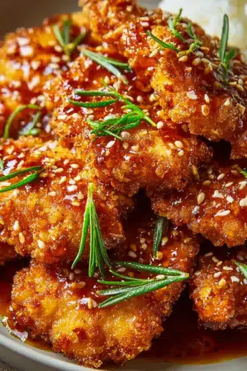 Double Crunch Honey Garlic Chicken