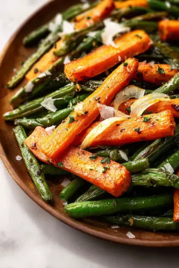 Roasted Green Beans and Carrots