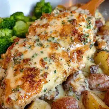 Creamy Garlic Parmesan Chicken and Potatoes