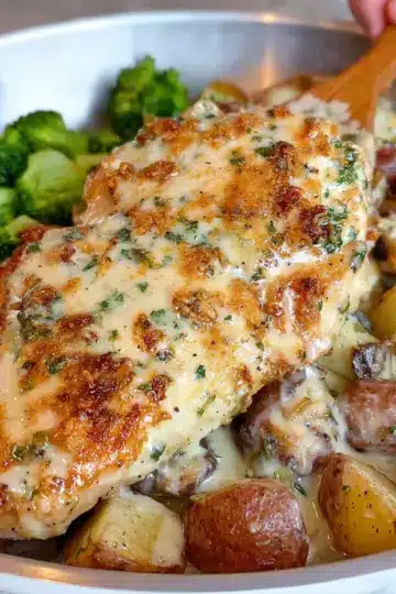 Creamy Garlic Parmesan Chicken and Potatoes