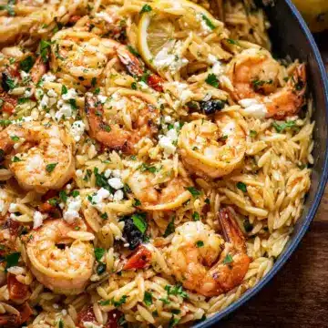 Orzo with Shrimp and Feta