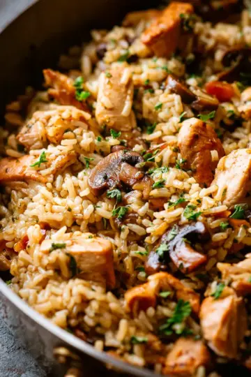 Chicken and Rice with Mushrooms