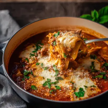 Easy One Pot Lasagna Soup